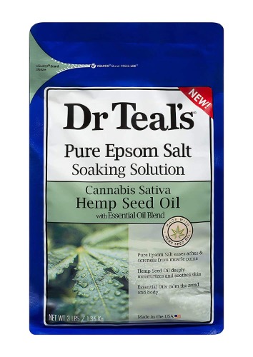 Dr Teal's Cannabis Sativa Hemp Seed Oil Pure Epsom Salt, 1.36 Kg - Epsom Salt (1.36 kg)