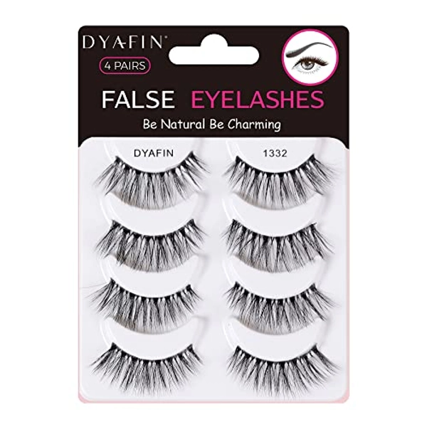 DYAFIN Ciglia Finte Multipack Ciglia Finte Naturale Copertura Completa Nessuna Colla