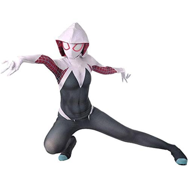 LINLIN Costume da Spiderman Cosplay PS4 Supereroe Halloween Carnevale Spider-Man Tuta Tuta in maschera, Spandex/Lycra Unisex Adulti Bambini