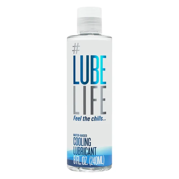 Lube Life Water-Based Cooling Personal Lubricant, Cool Tingling Sensation Lube for Men, Women and Couples, 8 Fl Oz - Cooling