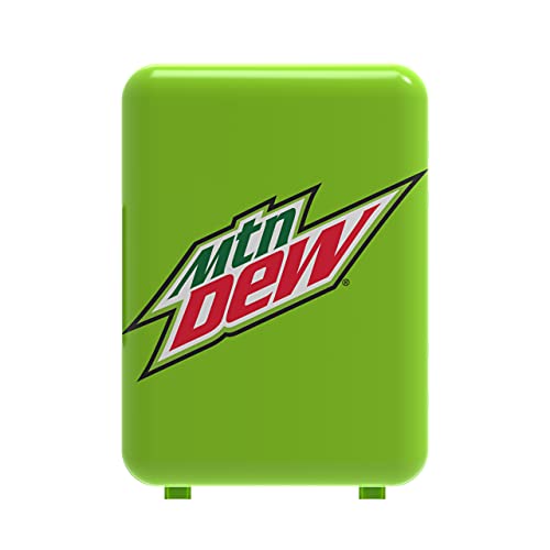 CURTIS Mountain Dew MIS134MD, Mini Portable Compact Personal Fridge Cooler, 4 Liter Capacity Chills Six 12 oz Cans, 100% Freon-Free & Eco Friendly, Lime - LIME