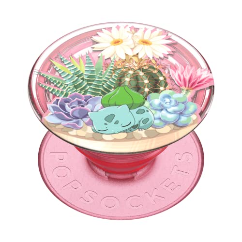 PopSockets: PopGrip - Expanding Stand and Grip with a Swappable Top for Smartphones and Tablets - Pokémon - Bulbasaur Terrarium - Bulbasaur Terrarium