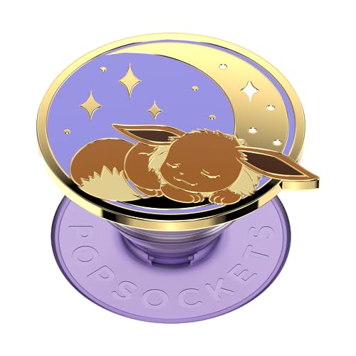 Popsockets Popgrip:for Phone, Pokemon - Enamel Sleeping Eevee with Expanding Kickstand - Enamel Sleeping Eevee