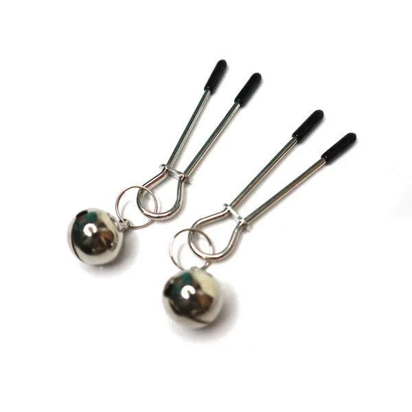 Nipple Clamps Black ends with Jingle Bells