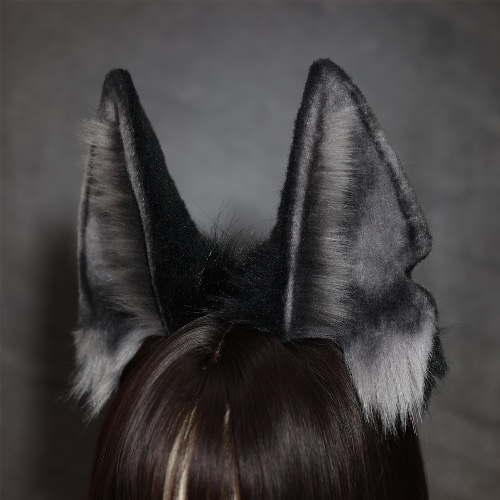 Soul Snatch | Handcrafted Poseable Anubis Ear Headband - Black naked 15CM