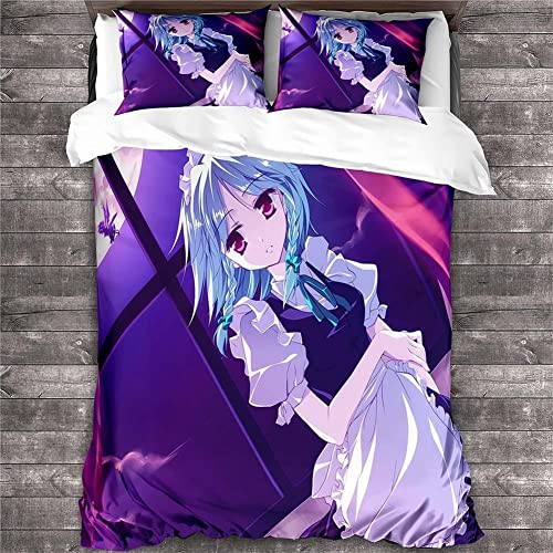 Kunfund Touhou Project Duvet Cover Set Bedding Sets Quilt Comforter Cover No Comforter Home Décor US Twin - D - US Twin
