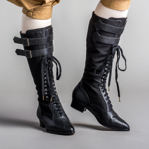 Cambridge Women's Edwardian Bicycle Boots (Black/Black) | 10.5