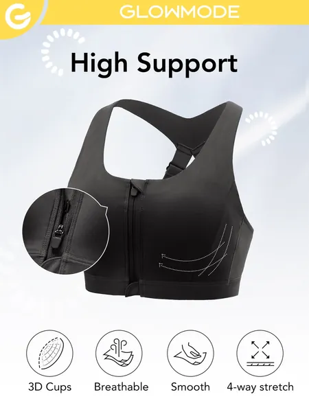 Front Zip Sports Bra