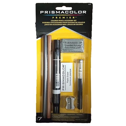 Prismacolor Premier Colored Pencil Accessory Kit with Blenders and Erasers, 7-Piece Set, Multicolor - Blender Pencil + Accessory Kit - 1 Count (Pack of 1)