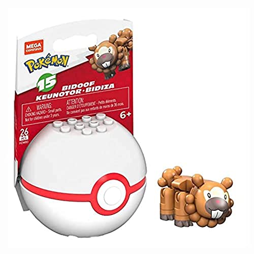 Mega Pokémon Bidoof Building Set with 22 Bricks and Special Pieces, Toy Gift Set for Ages 6 and Up - Bidoof