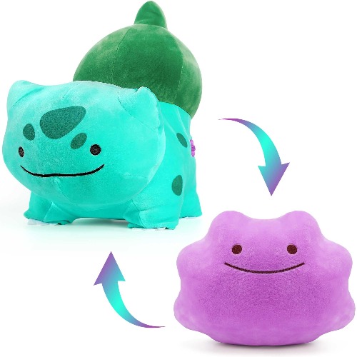 Xefuu 12 Inch Ditto Reversible Plush Flip Transform Plushie Changeable Two Style Soft Stuffed Animal Figure Doll Toy Pillow for Kids Adult Christmas Valentine's Day Gift