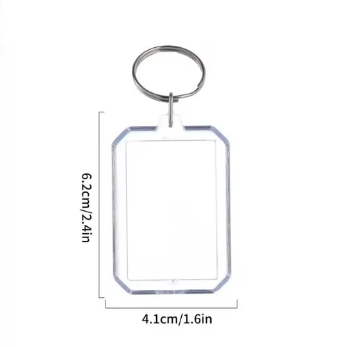 Clear Transparent Photo Frame Keychain (50pcs)