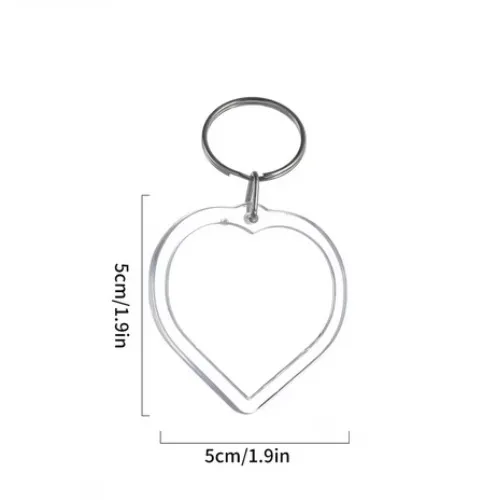 Clear Transparent Photo Frame Keychain (50pcs)