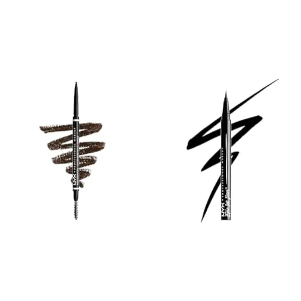 NYX PROFESSIONAL MAKEUP Epic Ink Liner + Micro Brow Pencil Bundle