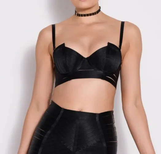 Angela Bodice Bra | M / Black