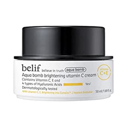 belif Aqua Bomb Brightening Vitamin C Cream | Quadruple Hyaluronic Acid Blend /w Vitamin C & E | Long Lasting Moisture & Improves Skin Vibrancy | for All Skin Types | 1.68 floz