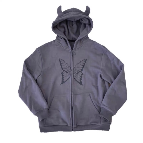 Grey Devil Hoodie - Medium
