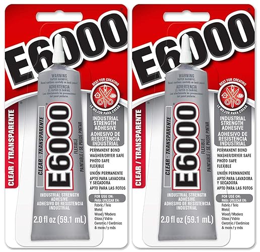 E6000 237032 Craft Adhesive, 2 fl oz Clear, 2 Pack - Clear - 2 Pack (2-Ounce)