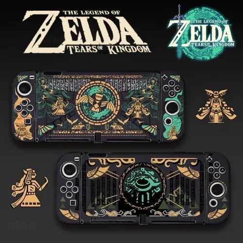 [Zelda] Protective Case for Nintendo Switch/Switch OLED Model, Soft TPU Slim Case Cover for Nintendo Switch OLED Console and Joy-Con (Tears of the Kingdom)