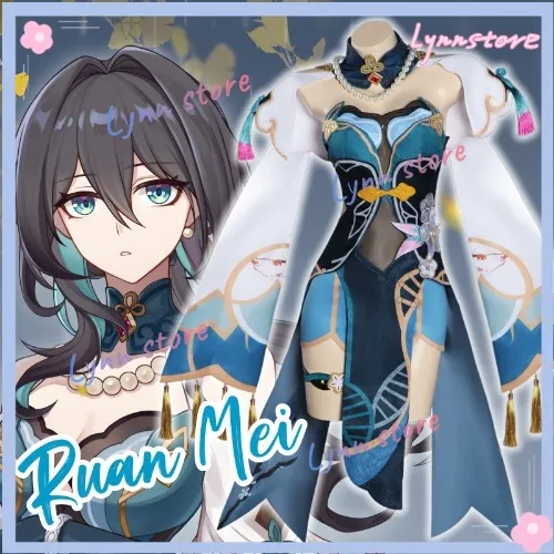 Ruan Mei Cosplay Game Honkai Star Rail Costume+Wig Accessories Full Sets RUANMEI Game Cos Costume for Women