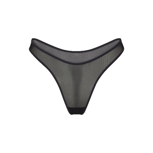 ULTRA FINE MESH THONG | ONYX