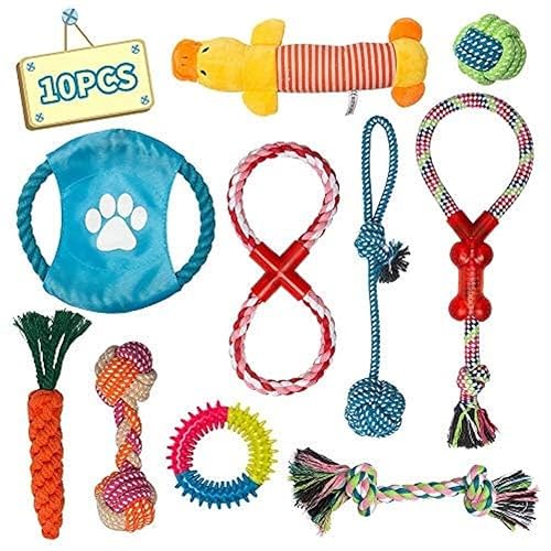Puppy Chew Toys Natural Cotton Interactive 10Pcs