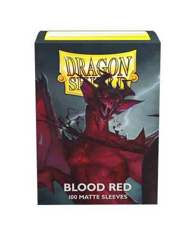 Arcane Tinmen Dragon Shield Sleeves – Matte: Blood Red 100CT - MTG Card Sleeves are Smooth & Tough - Compatible with Pokemon & Magic The Gathering Card Sleeves (AT-11050)