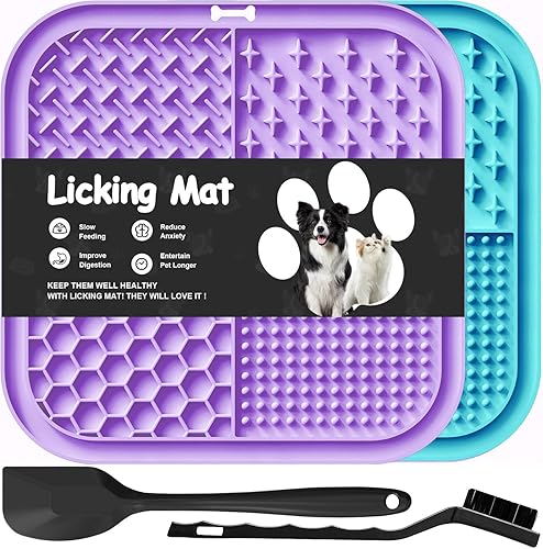 2 PCS Licking Mat for Dogs with Suction Cups