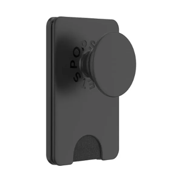 PopSockets 805668: PopWallet+ for MagSafe - Card Holder with an Integrated Swappable PopTop for Smartphones and Cases - Black