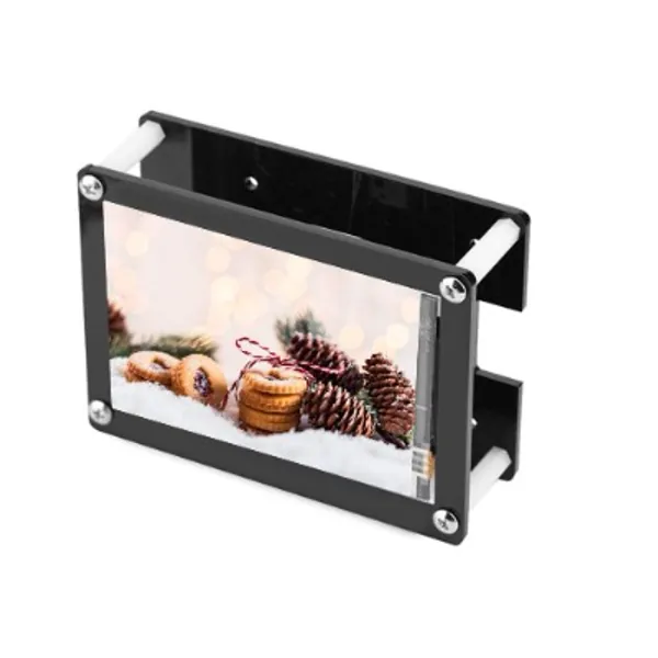 1080P IPS 60fps 3.5 inch HDMI LCD Screen Display for Raspberry Pi + Black Acrylic Case with Multi Languages OSD Menu, and Support HDMI Output.
