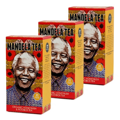 Mandela Rooibos + Honeybush Tea 60 Teabags USDA Organic, South African Single Origin Tea, Zero Calorie and Caffeine Free Antioxidant Rich All Natural Tea Leaves - 
