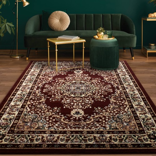 Antep Rugs Oriental 8x10 Traditional Medallion Indoor Area Rug Siesta (Maroon Beige, 7'10" x 10') - 7'10" x 10' Maroon