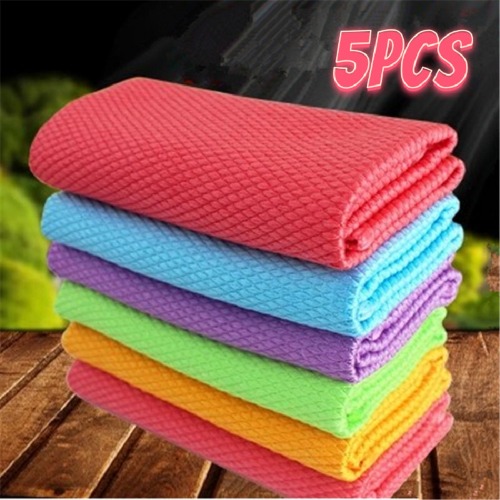 2.38US $ 32% OFF|1/5pcs 30*40cm Microfiber Cleaning Towel Absorbable Glass Kitchen Cleaning Cloth Wipes Table Window Car Dish Towel Rag - Cleaning Cloths - AliExpress
