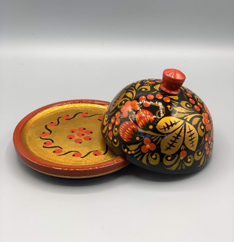 Khokhloma Butter And Cheese Dish - 