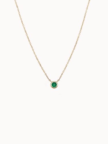 Fine Birthstone Necklace - Yellow Gold - OCT (Opal)