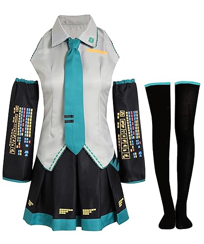 ZEROGOO Anime Cosplay Costume Outfit Top Skirt Full Set Women Halloween Costume - Gray - X-Large