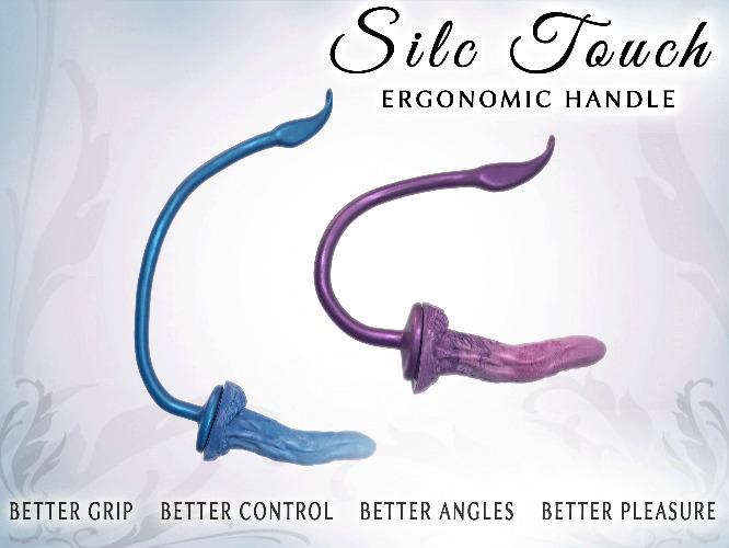 Silc Touch - Ergonomic handle - Suction cup base | Medium / Pink