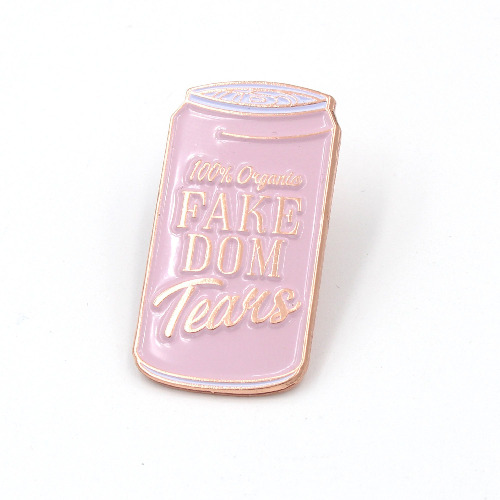 Fake Dom Tears - Blush Pink & Rose Gold Enamel Pin