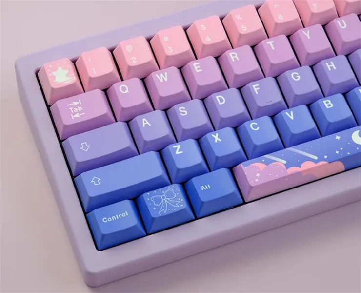 Star and Moon Theme KeyCap Set, Cherry Profile PBT