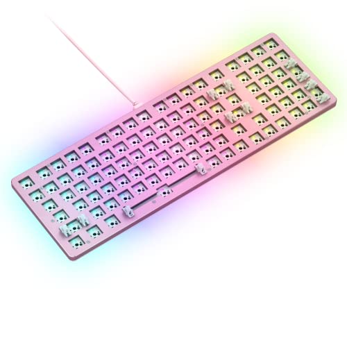 Glorious Gaming GMMK 2 Full Size (96%) Barebones (Frame Only) - Mechanical Gaming Keyboard Frame, Full Size (96%), Aluminium, Customisable, Per Key RGB, American QWERTY Layout - Pink - Barebone Full Size (96%) - Pink