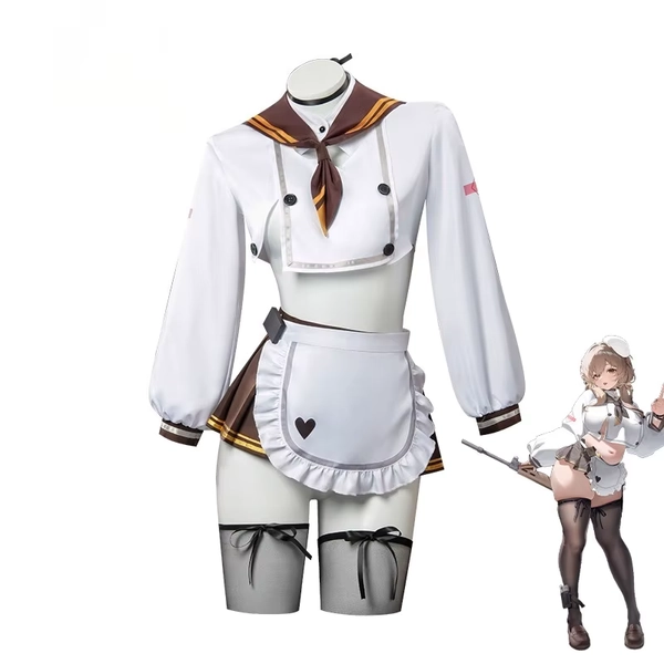 Women ROLECOS NIKKE Goddess of Victory Bready Cosplay Costume Maid Uniform Top Short Skirt Halloween Carnival Suit Full Set - AliExpress 200000532