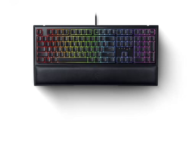 Razer Ornata V2 - Gaming Keyboard with Mecha-Membrane Keys (Hybrid Mecha-Membrane Switch, Chroma RGB Backlight, Digital Volume Wheel, Ergonomic Wrist Rest) Black|US Layout