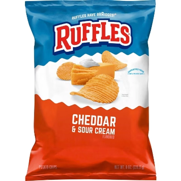 Ruffles Cheddar And Sour Cream Chips - 8.5oz