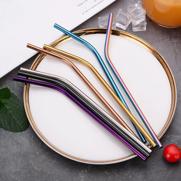 Reusable Metal Drinking Straws (8pc)