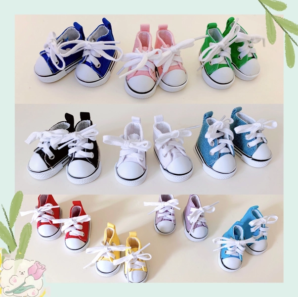 Canvas Laced Sneakers, Fit For 20cm Plush Doll