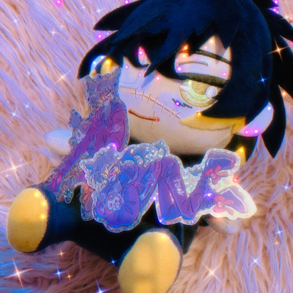 Slow Damage Towa Glitter Vinyl Sticker