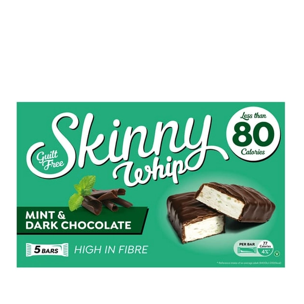 Skinny Whip Mint & Dark Chocolate 5 Bars Snack x10