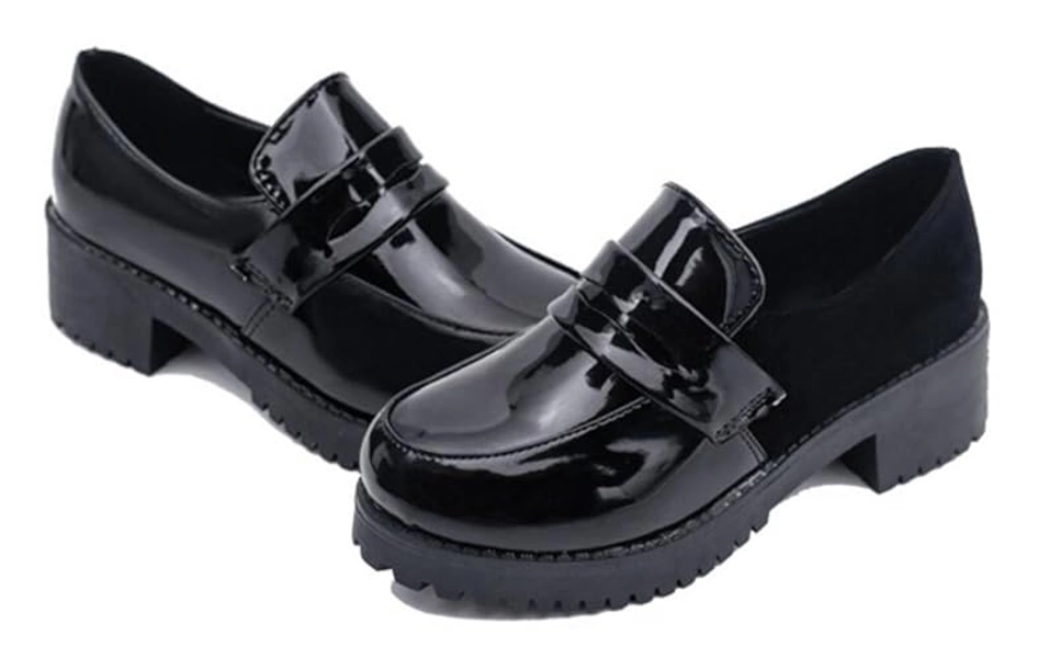 Women's Loafer Shoes Low Top Japanese Students Maid Uniform Dress Oxford Shoes