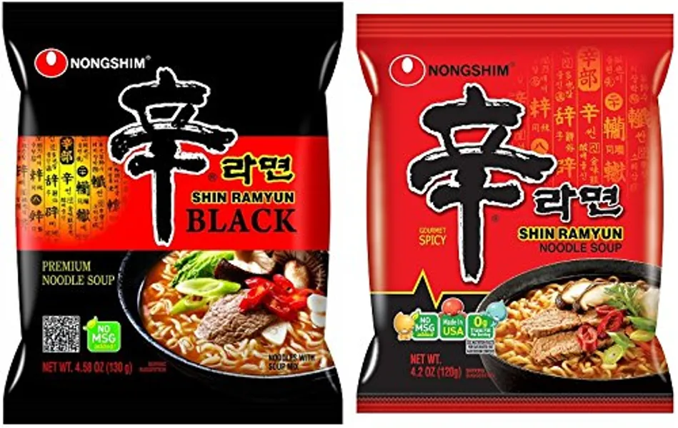 Shin Combo 8 pack: Shin Ramyun Black+Shin Ramyun Hot Spicy