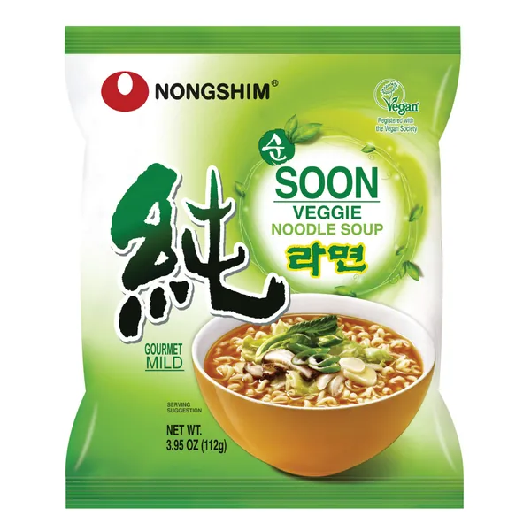 Nongshim Soon Veggie Noodle Soup - Pack of 10